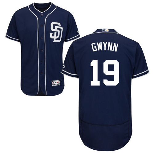 San Diego Padres #19 Tony Gwynn Navy Blue Flexbase Collection Stitched MLB Jersey