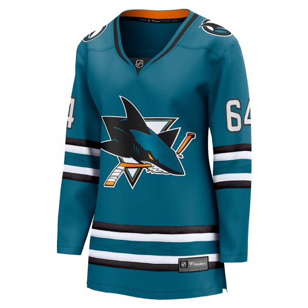 Women's San Jose Sharks Mikael Granlund Fanatics Teal Home Breakaway Player Jersey