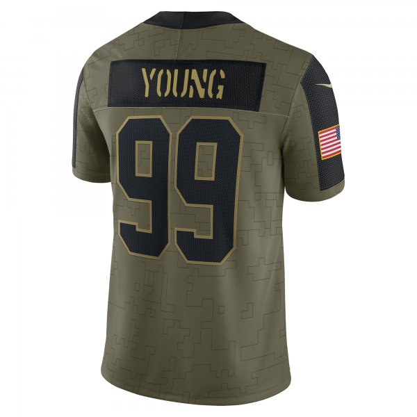 Men's Washington Football Team Chase Young Nike Olive 2021 Salute To Service Limited Player Jersey