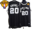 Men's San Antonio Spurs #20 Manu Ginobili Stitched Black Finals Patch NBA Jersey