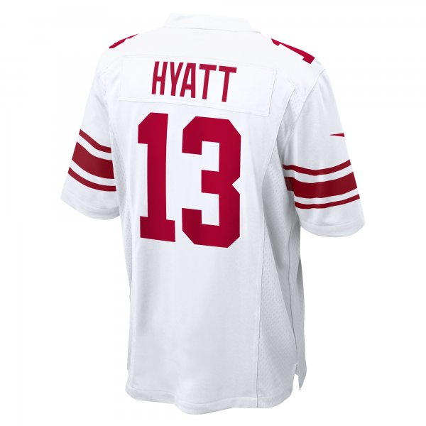 Men's New York Giants Jalin Hyatt Nike  White  Game Jersey