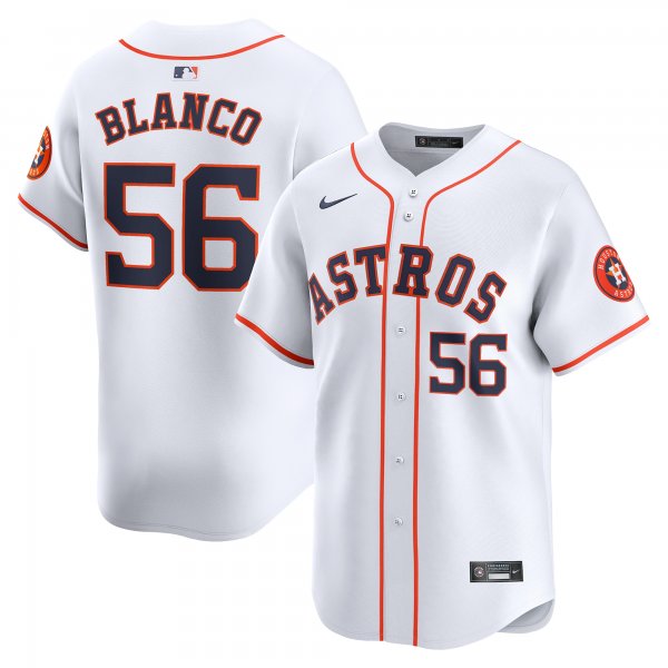 Men's Houston Astros Ronel Blanco Nike White Home Limited Player Jersey