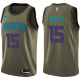 Men's Nike Charlotte Hornets #15 Percy Miller Green Salute to Service Swingman NBA Jersey