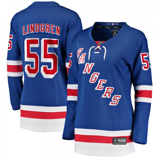 Women's New York Rangers Ryan Lindgren Fanatics Blue Home Breakaway Jersey