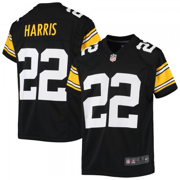 Youth Pittsburgh Steelers Najee Harris Nike Black Game Jersey