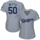 Women's Los Angeles Dodgers #50 Mookie Betts Alternate MLB Jersey - Grey