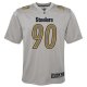 Youth Pittsburgh Steelers T.J. Watt Nike Gray Atmosphere Game Jersey