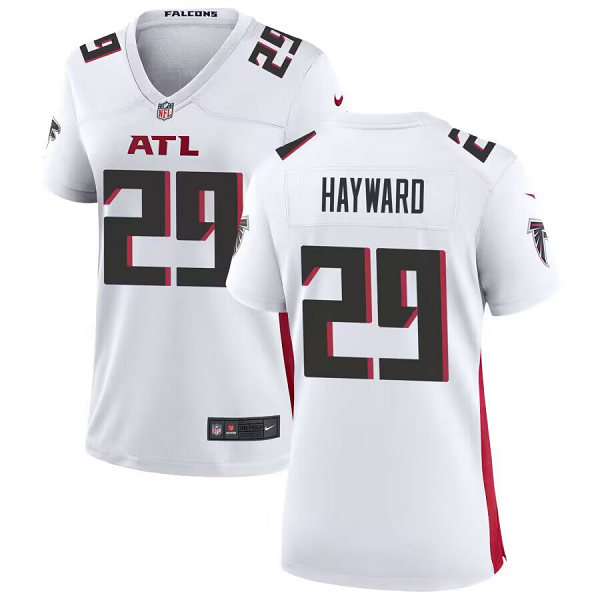 Women's Atlanta Falcons #29 Casey Hayward Nike White Limited Player NFL Jersey