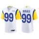 Men's Los Angeles Rams #99 Aaron Donald Los Angeles Rams 2021 White Limited Modern Throwback NFL Jersey