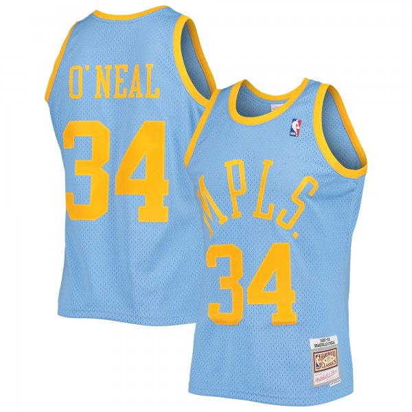 Men's Los Angeles Lakers Shaquille O'Neal Mitchell & Ness Powder Blue 2001/02 Hardwood Classics Swingman Jersey