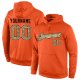 Men's Custom Stitched Orange Camo-Cream Sports Pullover Sweatshirt Hoodie