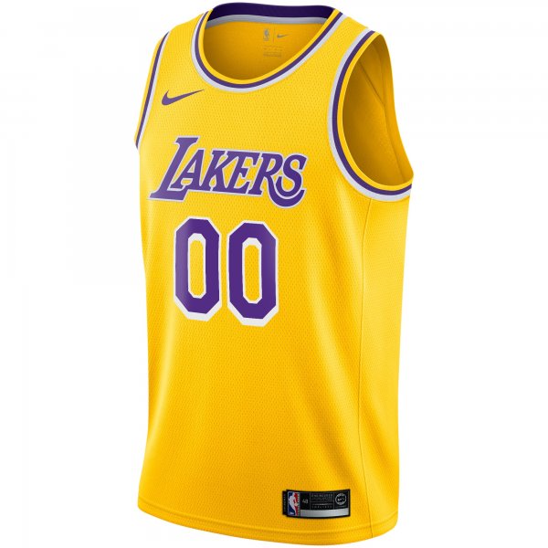 Men's Los Angeles Lakers Nike Gold Custom Swingman Jersey - Icon Edition