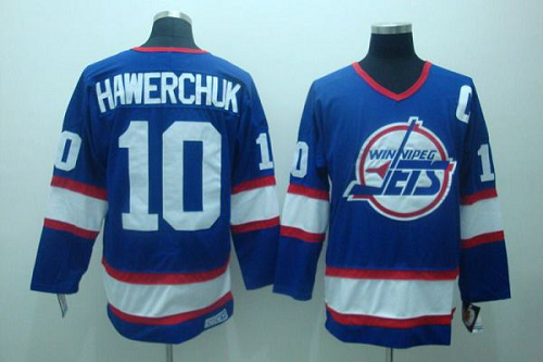 Winnipeg Jets #10 Dale Hawerchuk Stitched Blue CCM Throwback NHL Jersey