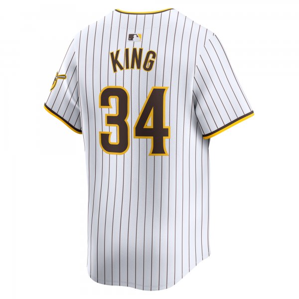 Men's San Diego Padres Michael King Nike White Home Limited Player Jersey