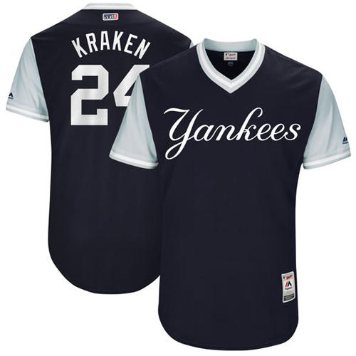 New York Yankees #24 Gary Sanchez Navy "Kraken" Players Weekend Stitched MLB Jersey