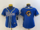 Women's Los Angeles Rams Blank Royal Stitched Baseball Cool Base Jersey