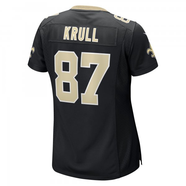 Women's New Orleans Saints Lucas Krull Nike Black Game Player Jersey