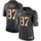 Nike Kansas City Chiefs #87 Travis Kelce Black Youth Stitched NFL Limited Gold Salute to Service Jersey