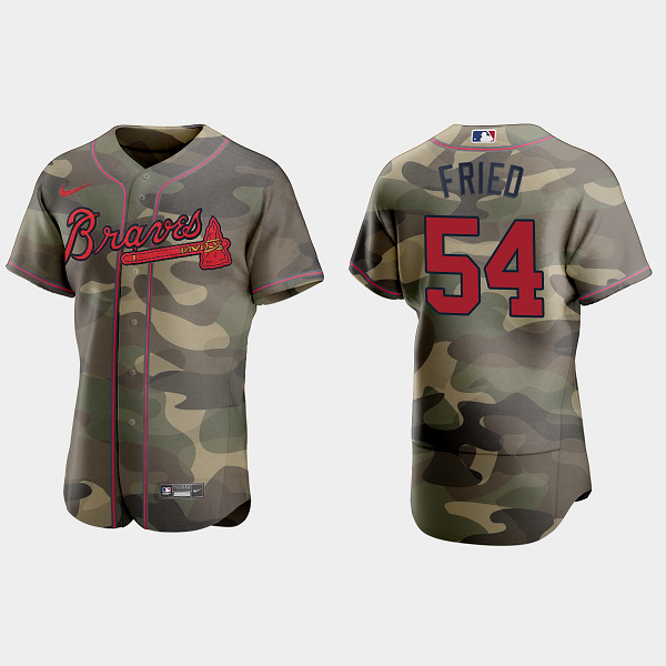 Max Fried Atlanta Braves 2021 National Armed Forces Day MLB Jersey - Camo