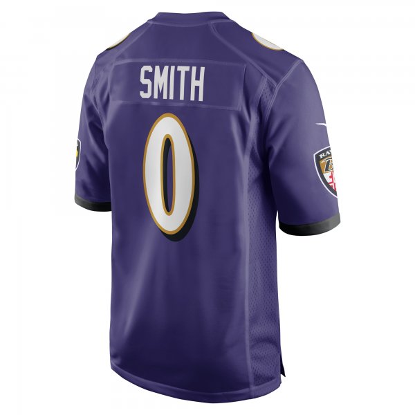 Men's Baltimore Ravens Roquan Smith Nike Purple Team Game Jersey