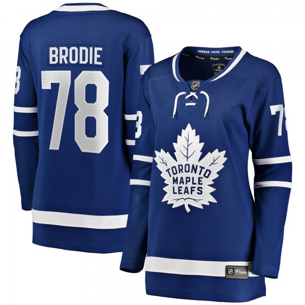 Women's Toronto Maple Leafs TJ Brodie Fanatics Blue Breakaway Player Jersey