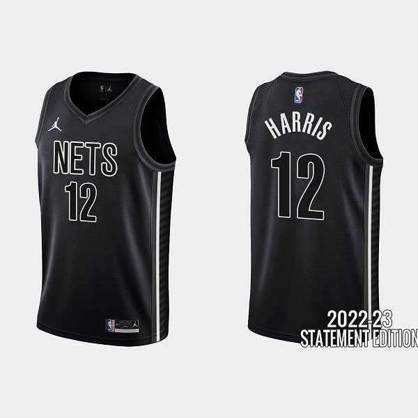 Men's Brooklyn Nets Joe Harris #12 Black 2022-23 Statement Edition NBA Jersey