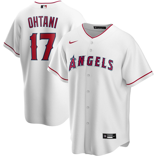 Men's Nike Los Angeles Angels #17 Shohei Ohtani White Home 2020 MLB Jersey