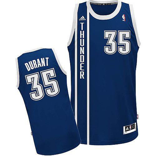 Men's Oklahoma City Thunder #35 Kevin Durant Blue Alternate Stitched NBA Jersey