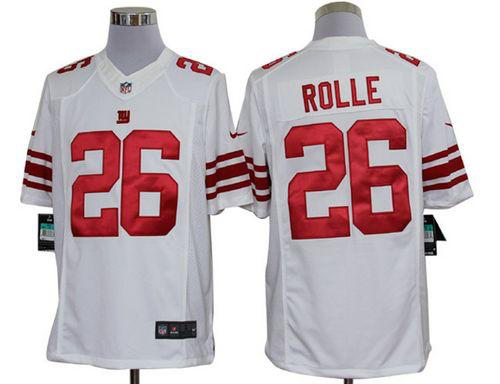 Nike New York Giants #26 Antrel Rolle White Men's Stitched NFL Limited Jersey