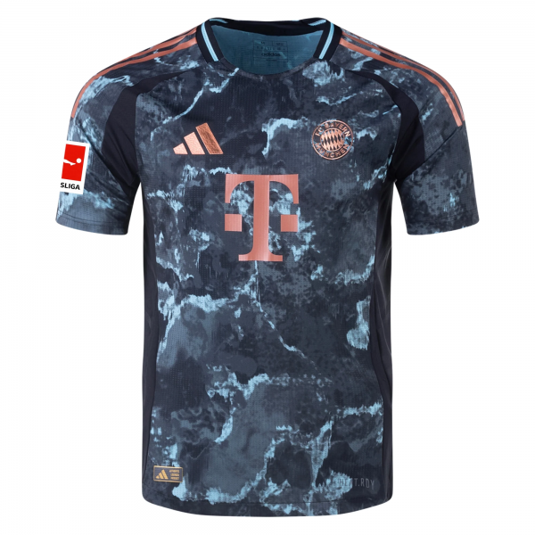 adidas Bayern Munich Thomas Muller Away Jersey w/ Bundesliga Patch 24/25 (Black/Copper/Blue)