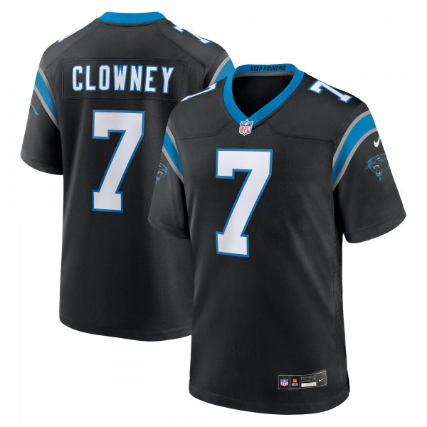 Men's Carolina Panthers #7 Jadeveon Clowney Nike  Black  Limited Jersey