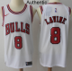 Men's Nike Chicago Bulls #8 Zach LaVine White Association Edition NBA Jersey