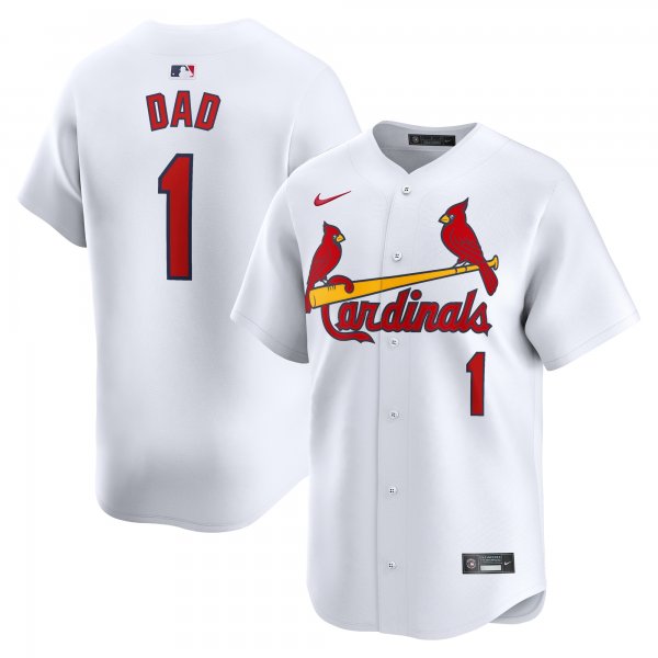 Men's St. Louis Cardinals Nike White #1 Dad Home Limited Jersey