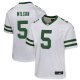 Youth New York Jets Garrett Wilson Nike Legacy White Game Jersey