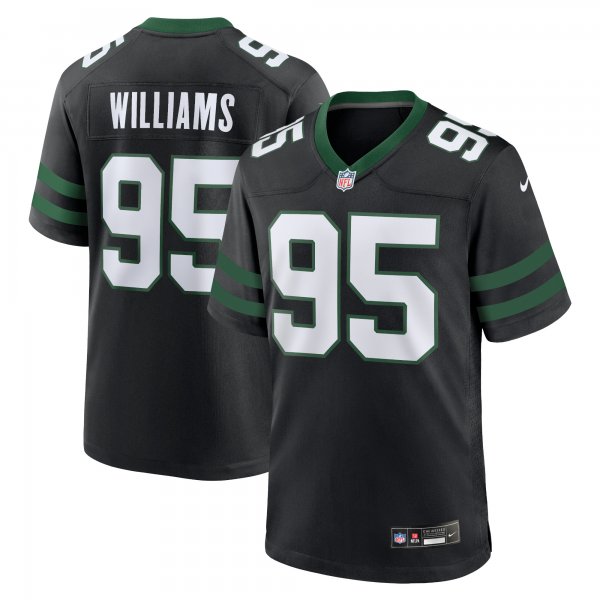 Men's New York Jets #95 Quinnen Williams Nike Legacy Black Alternate Limited Jersey