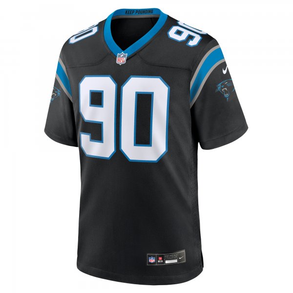 Men's Carolina Panthers Amare Barno Nike Black Team Game Jersey