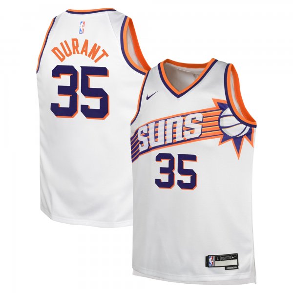 Youth Phoenix Suns Kevin Durant Nike White Swingman Jersey - Association Edition