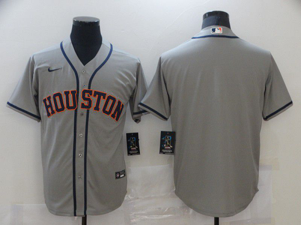 Men's Houston Astros Blank Grey Game 2021 Nike MLB Jersey