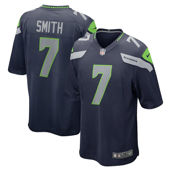 Men's Seattle Seahawks #7 Geno Smith College Navy Nike Game NFL Jersey