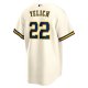 Men's Milwaukee Brewers Christian Yelich Nike Cream Alternate Replica Player Jersey