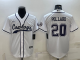 Men's Dallas Cowboys #20 Tony Pollard White Stitched Baseball Cool Base Jersey