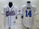 Men's Buffalo Bills #14 Stefon Diggs White Stitched Baseball Cool Base Jersey