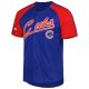 Men's Chicago Cubs Stitches Royal Button-Down Raglan Fashion Jersey