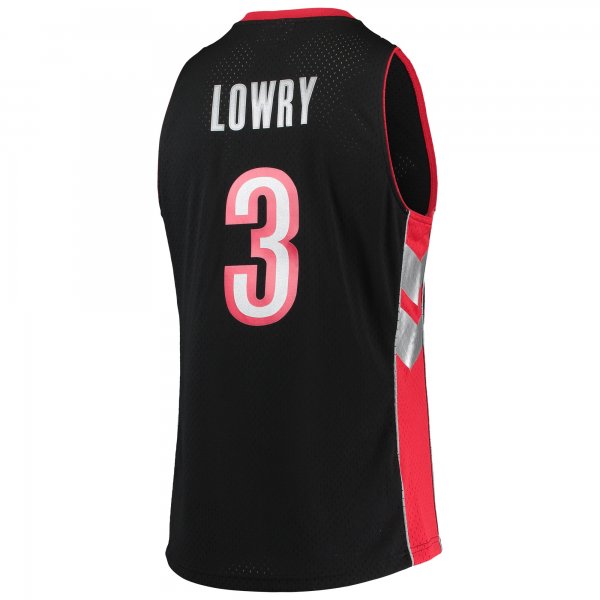 Men's Toronto Raptors Kyle Lowry Mitchell & Ness Black 2001/02 Hardwood Classics Swingman Jersey