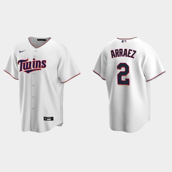 Men's Minnesota Twins #2 Luis Arraez Cool Base Home MLB Jersey - White