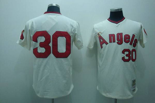 Los Angeles Angels of Anaheim #30 Nolan Ryan Stitched Cream MLB Jersey