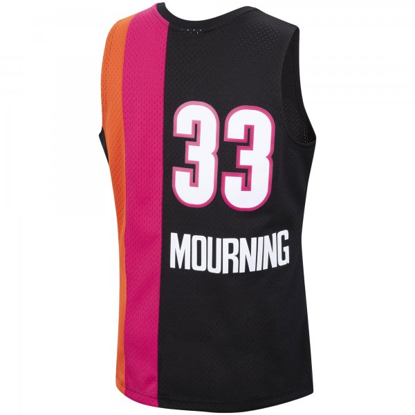 Men's Miami Heat Alonzo Mourning Mitchell & Ness Black 2005/2006 Hardwood Classics Swingman Jersey