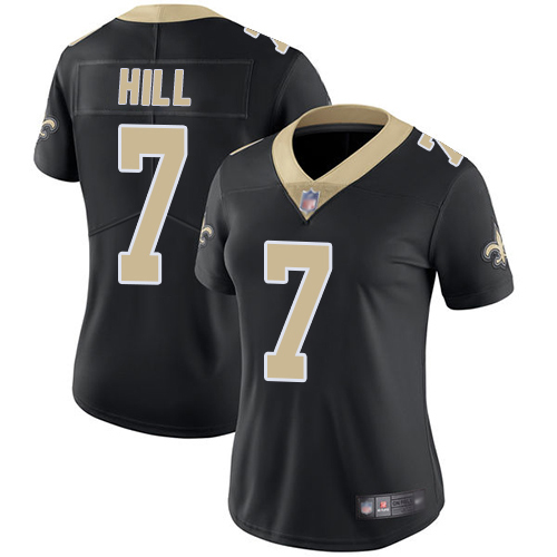 Women's New Orleans Saints #7 Taysom Hill Black Team ColorStitched NFL Vapor Untouchable Limited Jersey