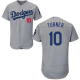 Los Angeles Dodgers #10 Justin Turner Grey Flexbase Collection Stitched MLB Jersey