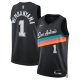 Men's Unisex San Antonio Spurs #1 Victor Wembanyama Nike Black 2025/26 Swingman City Edition Jersey